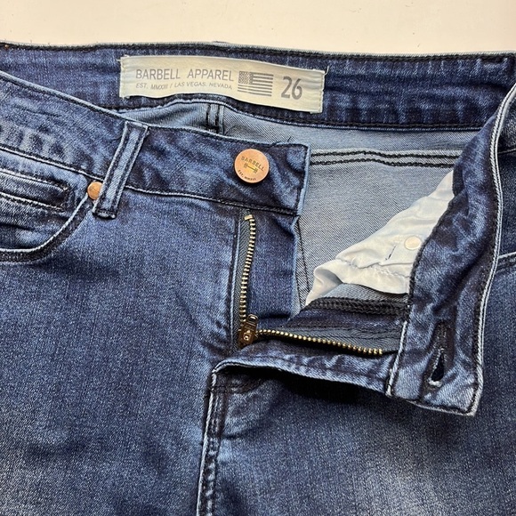 Barbell Apparel Athletic Fit Mid Rise Skinny Size 26 - Picture 16 of 16